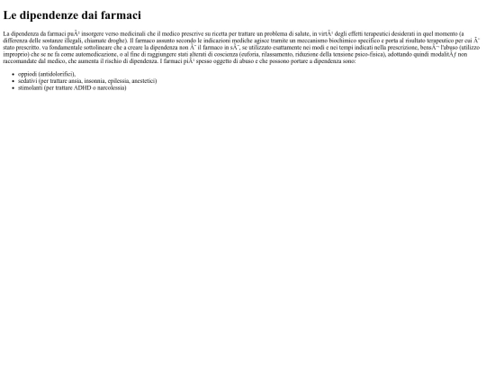 dipendenze/ifarmaci screenshot