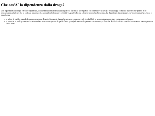 dipendenze/ladroga screenshot