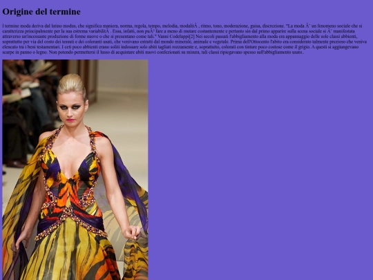 moda.html/Originedeltermine screenshot