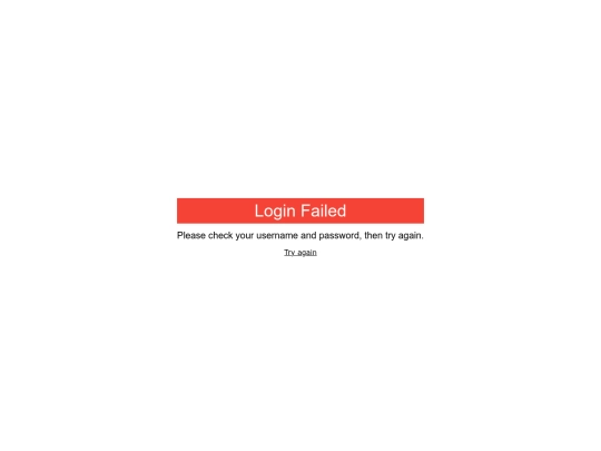 loginfailed screenshot