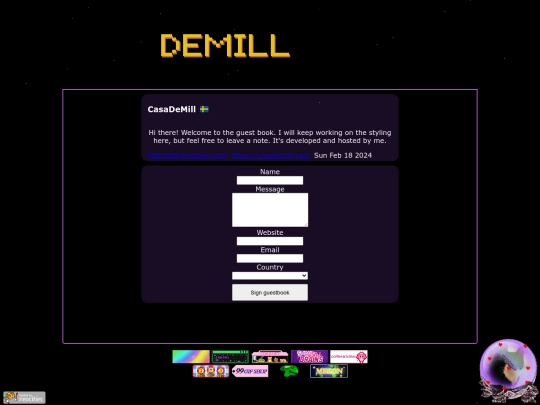 guestbook screenshot