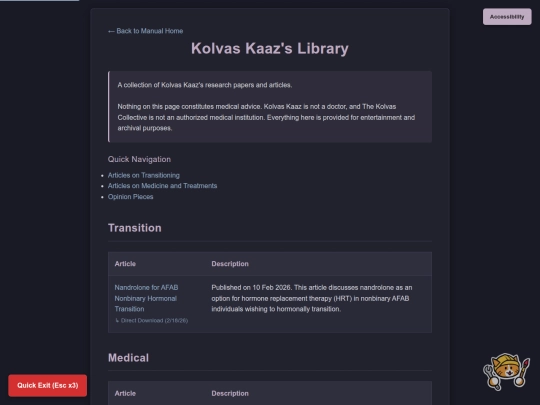 library screenshot