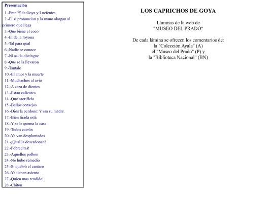 CaprichosGoya screenshot