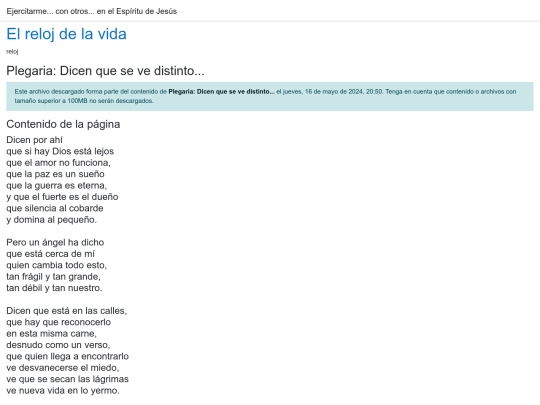 El_reloj/Pgina_Plegaria_Dicen_que_se_v..._.1098 screenshot