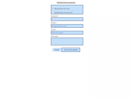 menus/contactar/contacto screenshot