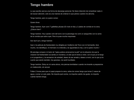 Hambre screenshot