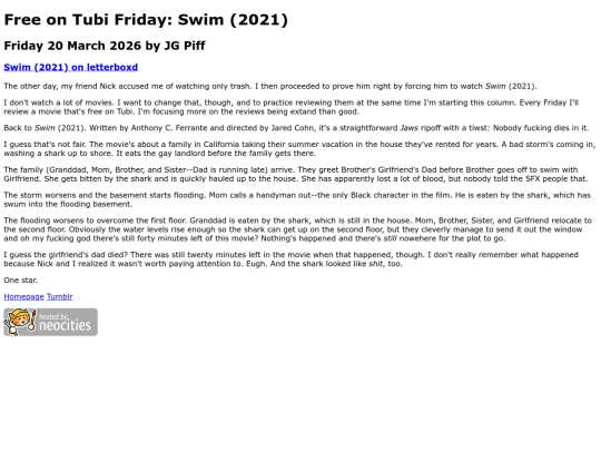 free on tubi friday/swim-2021-review screenshot