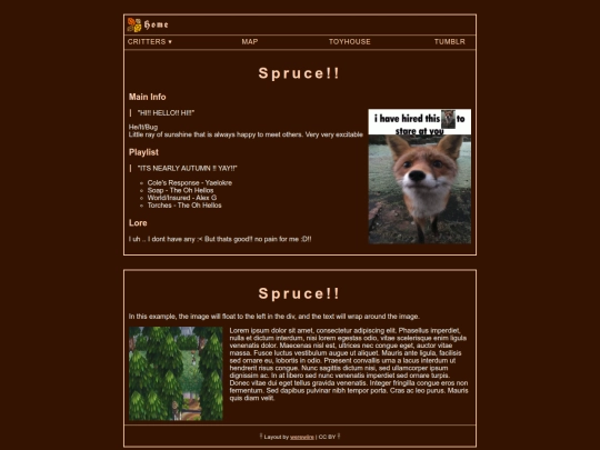 Critters/Spruce screenshot