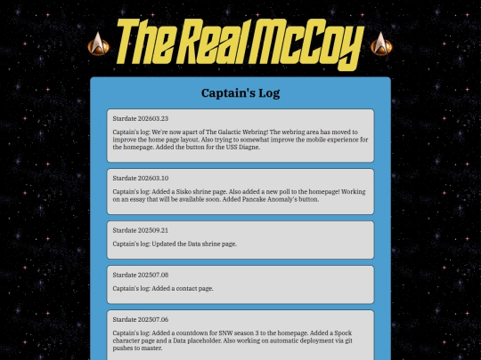 pages/log screenshot