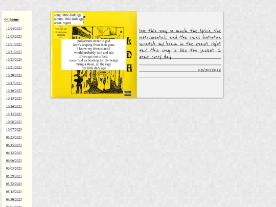 songs/033022 screenshot