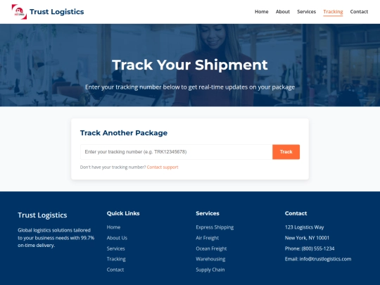tracking screenshot