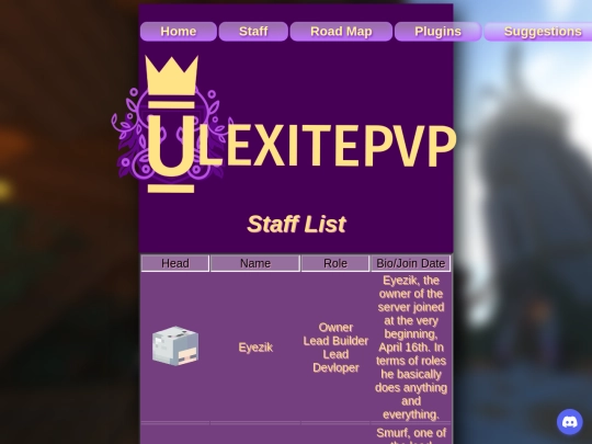 Staff screenshot