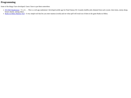 pages/programming screenshot