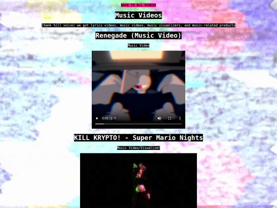 Extras/Video Collections/musicvideos screenshot