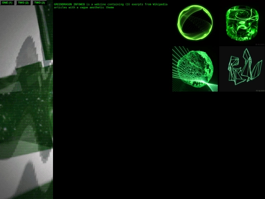 Extras/webzines/Greendragon Infoweb screenshot