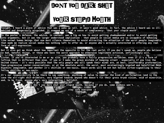 Extras/webzines/dontudareshuturmouth screenshot