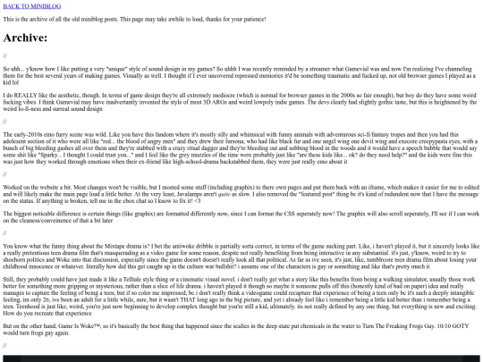 miniblog_archive screenshot