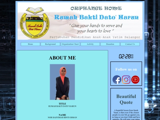aboutme screenshot