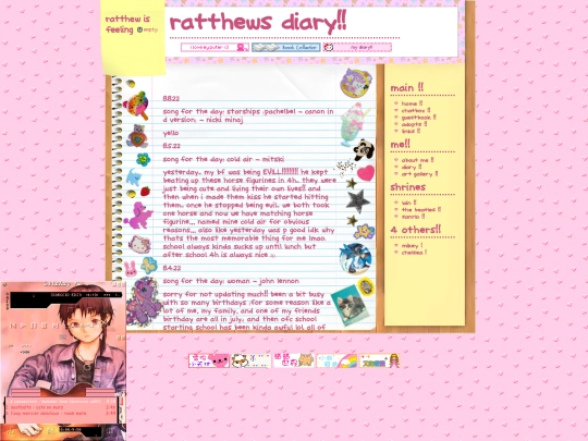 diary screenshot