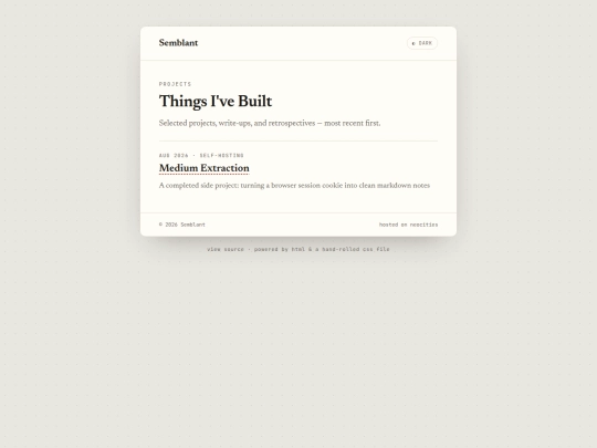 projects screenshot