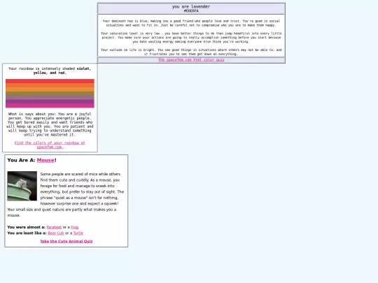 Quiz screenshot