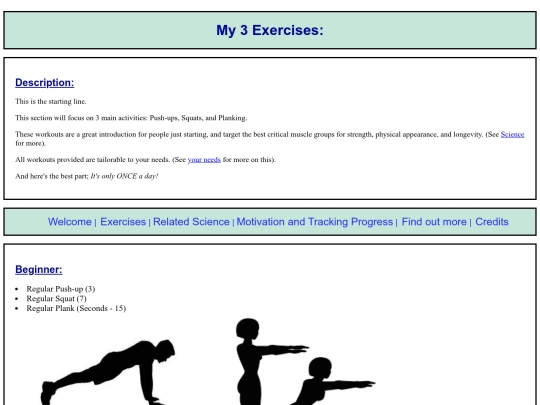 exercises screenshot