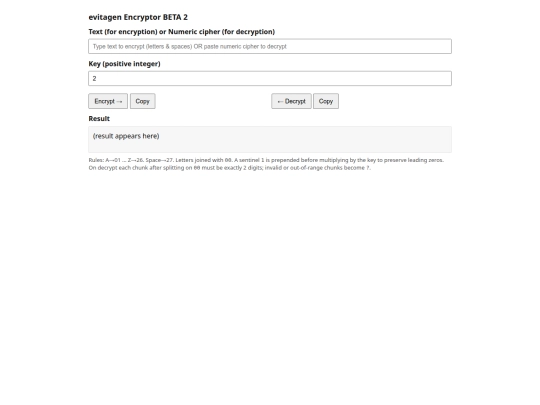 evitagen screenshot