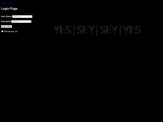login screenshot