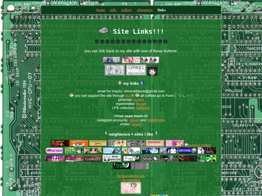 links screenshot