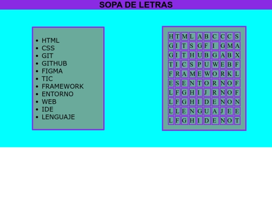 Sopa de letras screenshot