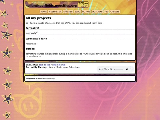 projects screenshot