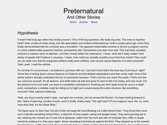 a/hypothesis screenshot