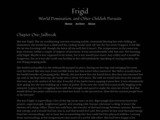 frigid-1 screenshot
