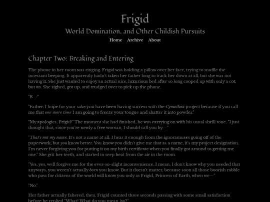 frigid-2 screenshot