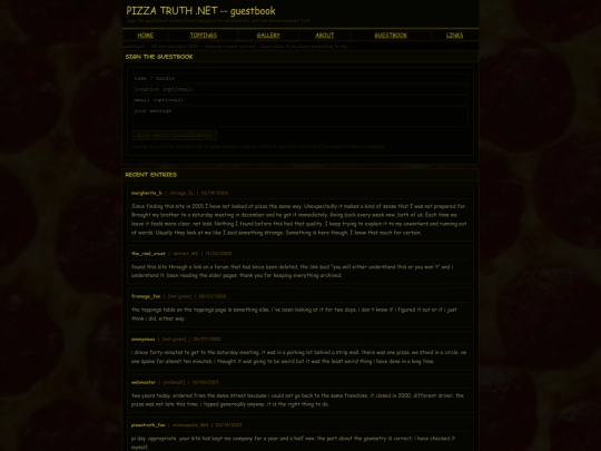 guestbook screenshot