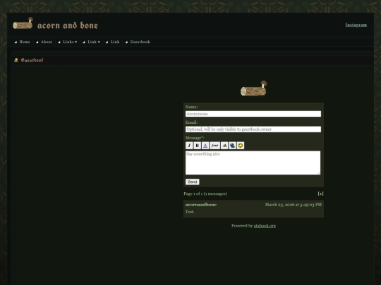 guestbook screenshot