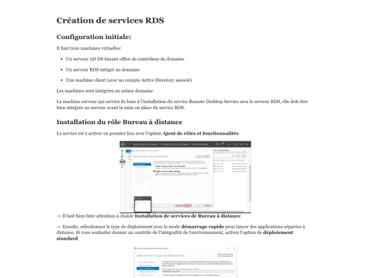 Création de services RDS screenshot