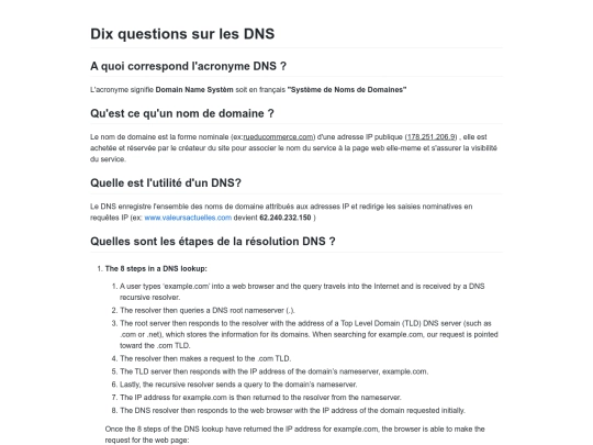 DNS screenshot