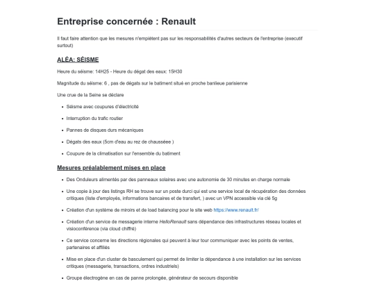 Entreprise concernée : Renault screenshot