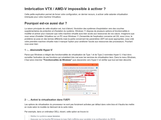 Imbrication VTX impossible a activer  screenshot