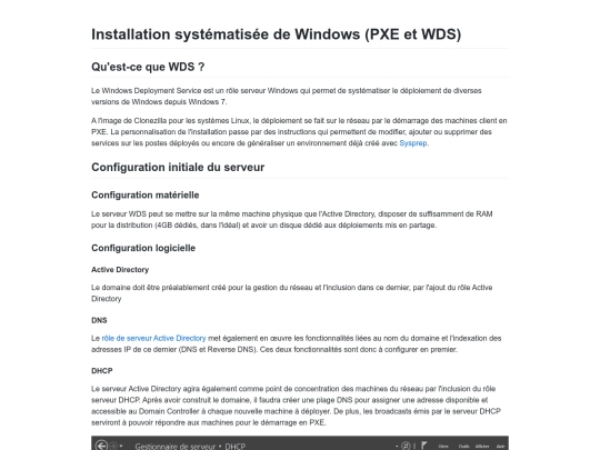 Installation systématisée de Windows (PXE et WDS) screenshot