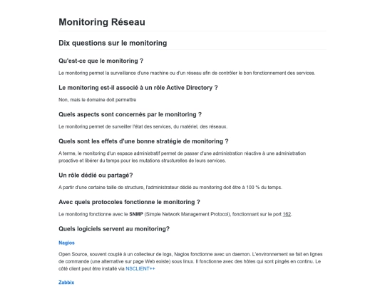 Monitoring Réseau screenshot