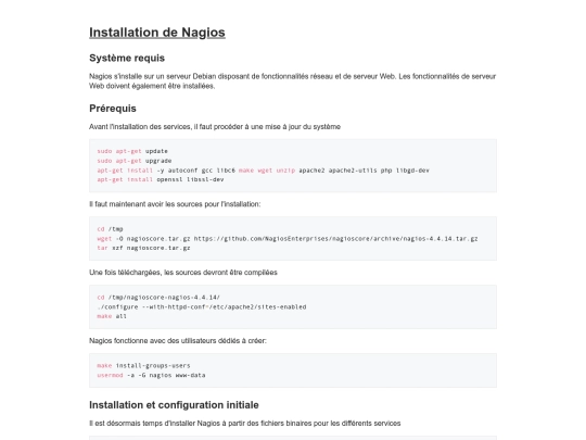 Procédure Nagios screenshot
