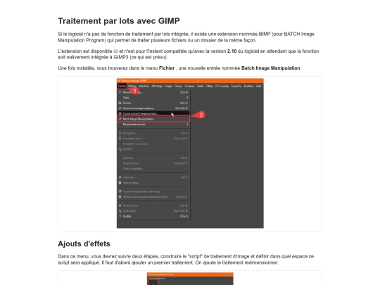 Traitement par lots avec GIMP screenshot