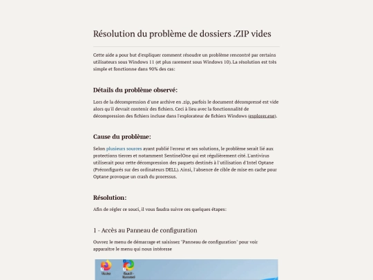 ZIP vides screenshot
