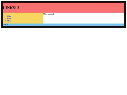links screenshot