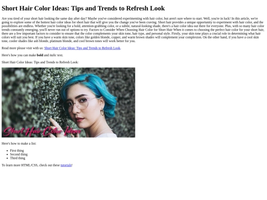 ShortHairColorIdeasTipsandTrendstoRefreshLook screenshot