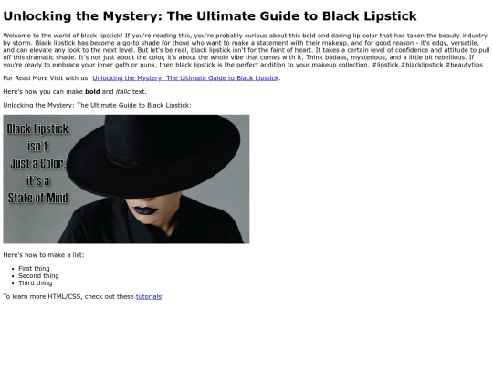 UnlockingtheMysteryTheUltimateGuidetoBlackLipstick screenshot