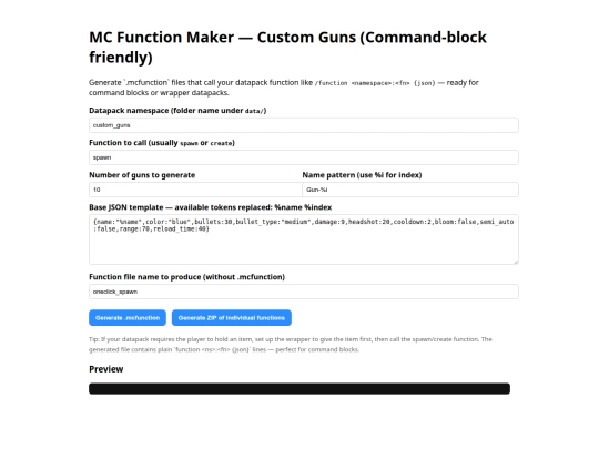 mcfuntionmaker screenshot