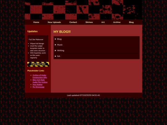 Blog screenshot